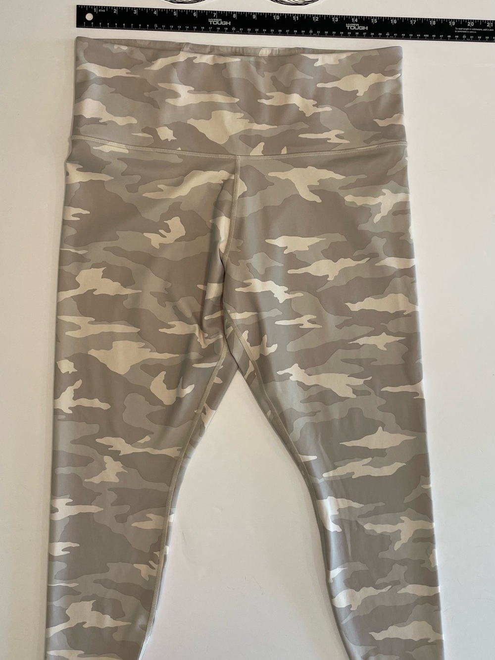 Athleta Womens 1X Elation Camo 7/8 Tight Leggings High Rise Powervita Taupe Gray